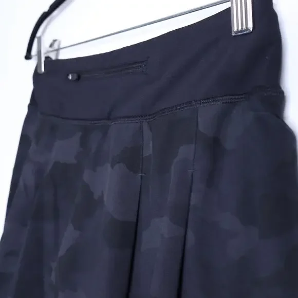 LULULEMON Pace Rival Skirt Mid Rise Heritage 365 Camo Deep Coal Multi Women's 4